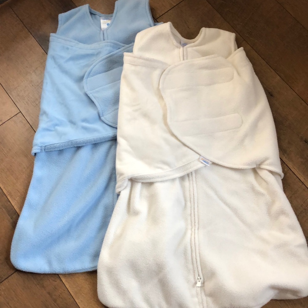 Pair of fleece sleep sacks